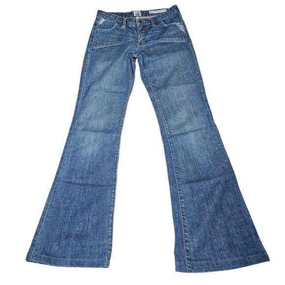 Salt Denim - Salt Orchard St Women's Jeans Size 27 Low Rise Flare Leg With Distressed Hem